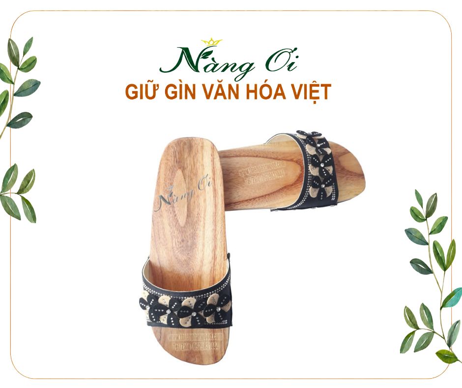 guốc gỗ cả nam và nữ đều đi được